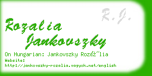 rozalia jankovszky business card